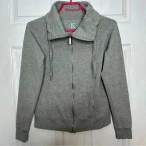 Calvin Klein Sweatshirt Full  Zip Grey Size Small